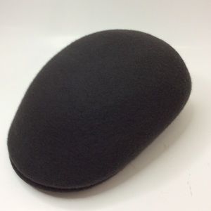 Dark Grey Wool Felt Domed Peaky Hat L